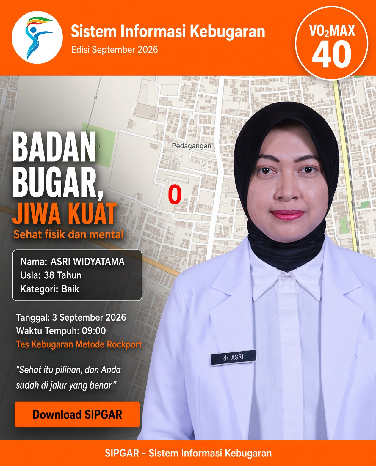 Cover hasil tes kebugaran ASRI WIDYATAMA
