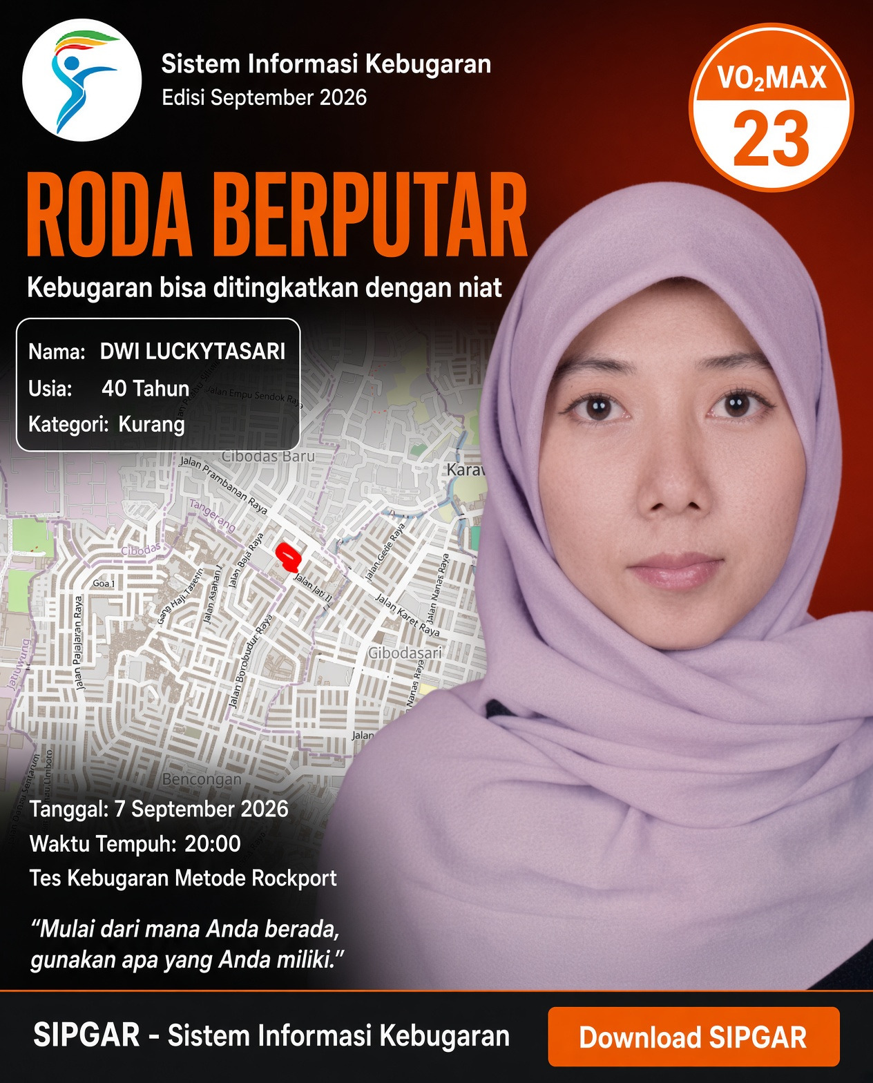 Cover hasil tes kebugaran DWI LUCKYTASARI
