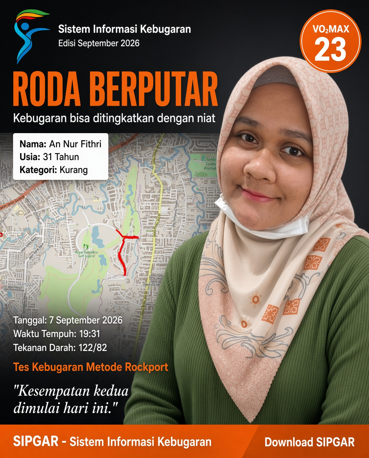 Cover hasil tes kebugaran An Nur Fithri