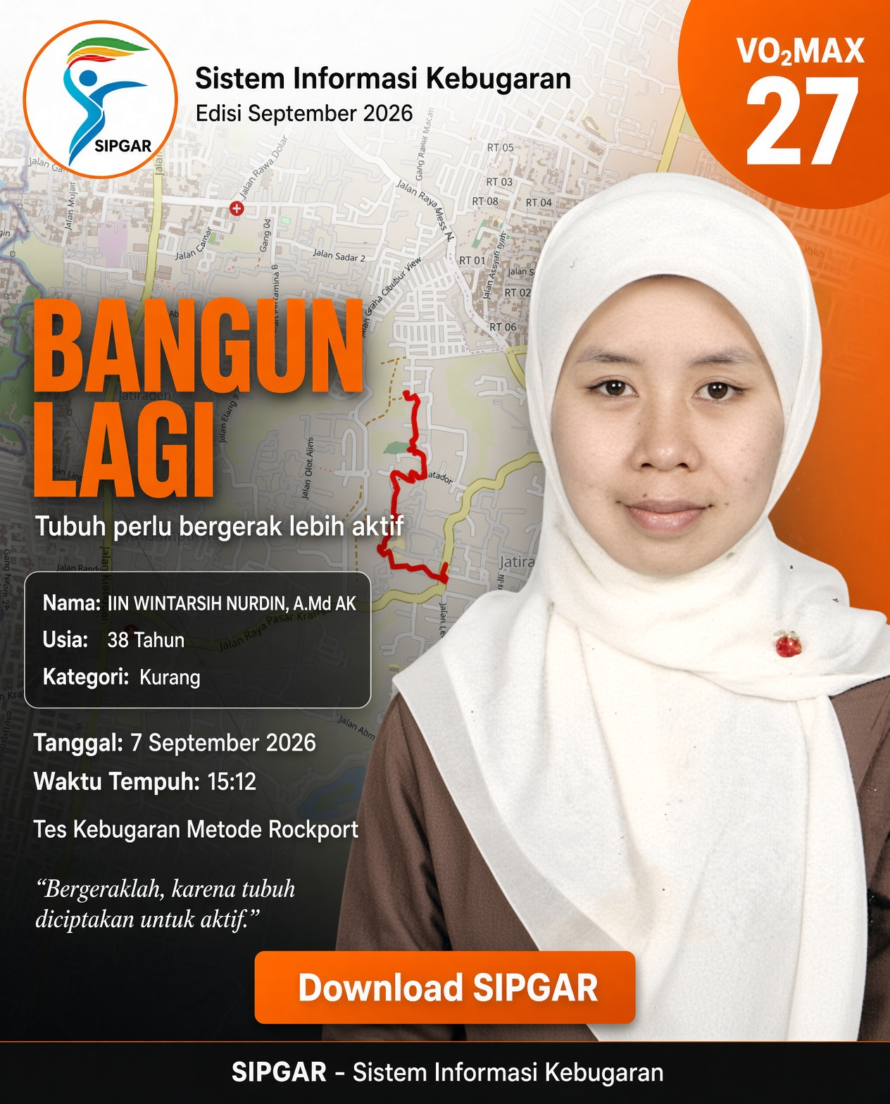 Cover hasil tes kebugaran IIN WINTARSIH NURDIN, A.Md AK