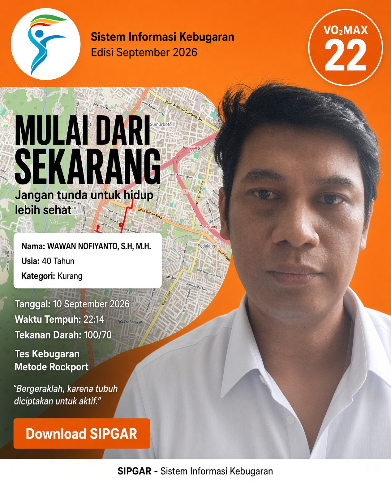 Cover hasil tes kebugaran WAWAN NOFIYANTO, S.H, M.H.