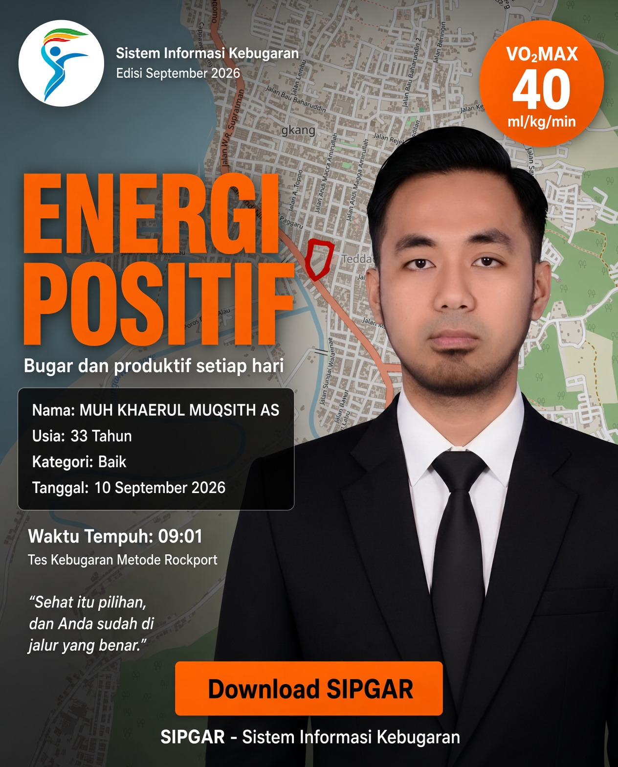 Cover hasil tes kebugaran MUH KHAERUL MUQSITH AS