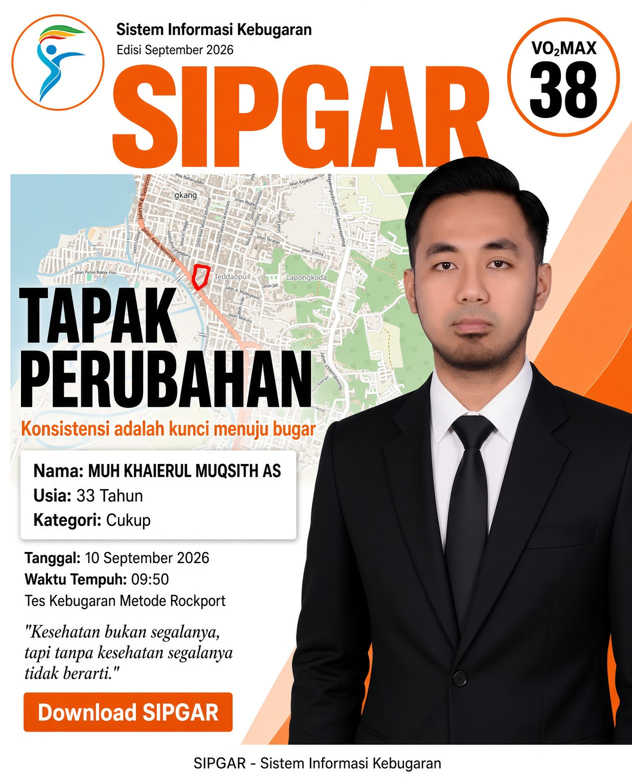 Cover hasil tes kebugaran MUH KHAERUL MUQSITH AS