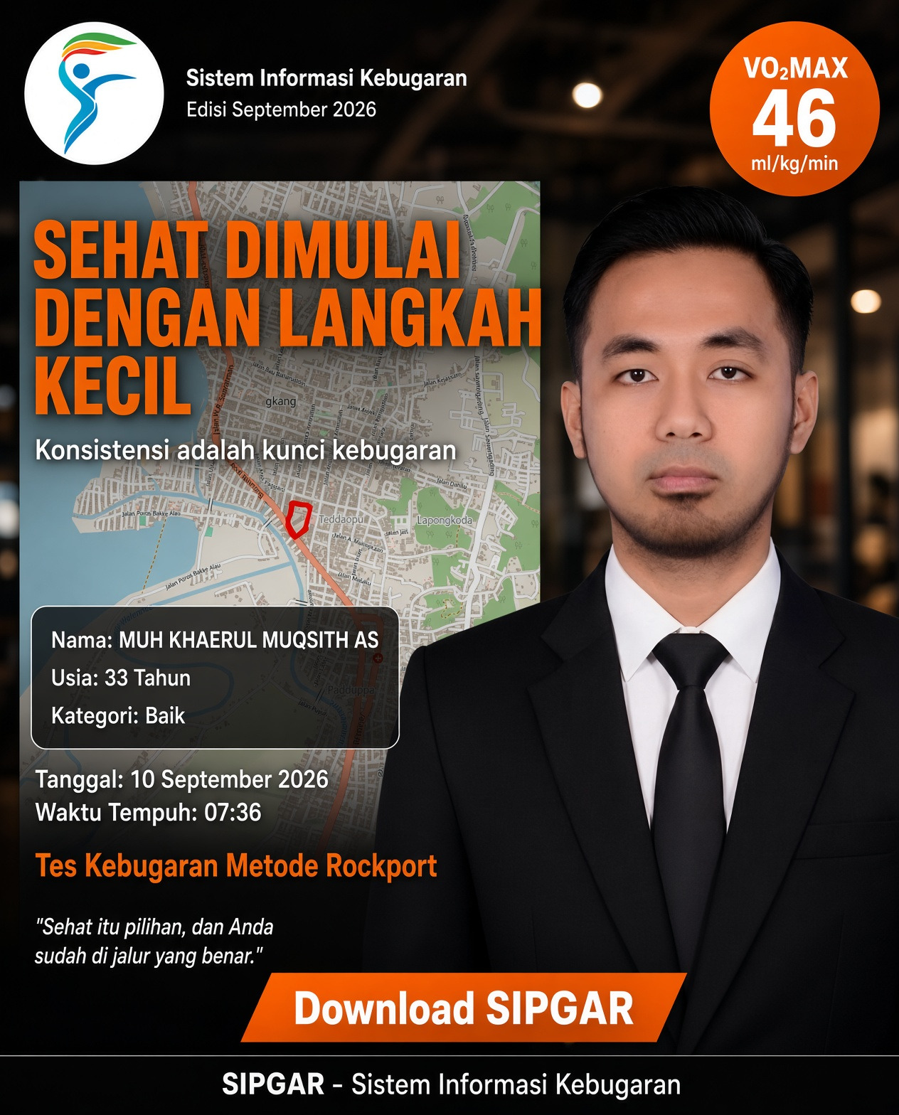 Cover hasil tes kebugaran MUH KHAERUL MUQSITH AS