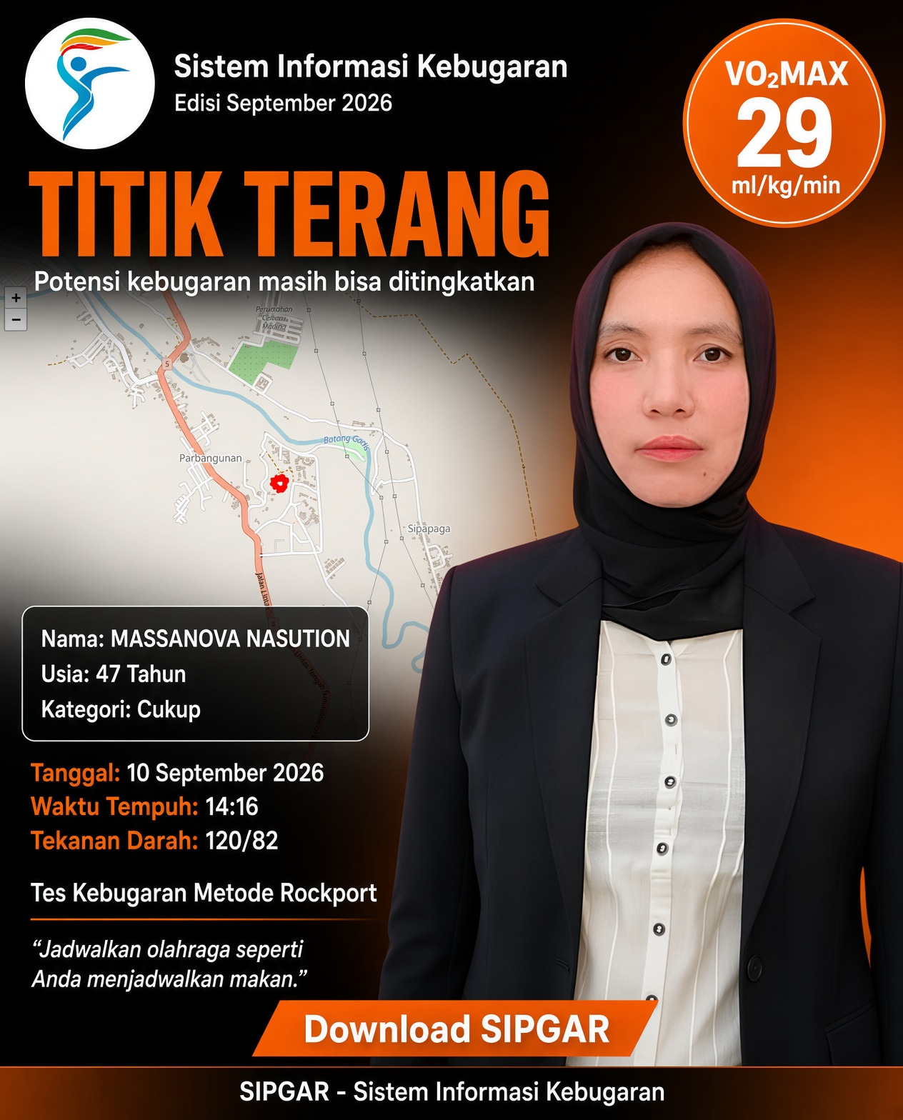 Cover hasil tes kebugaran MASSANOFA NASUTION