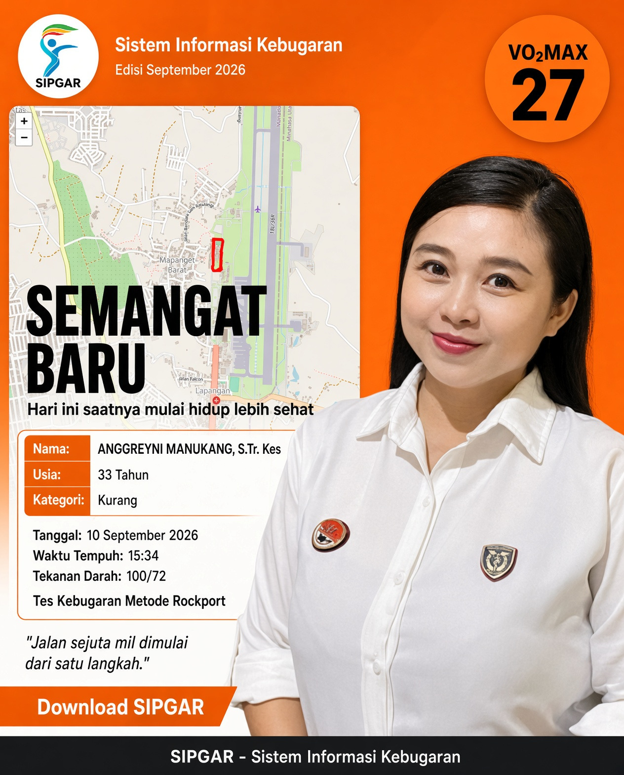 Cover hasil tes kebugaran ANGGREYNI MANUKANG, S.Tr. Kes