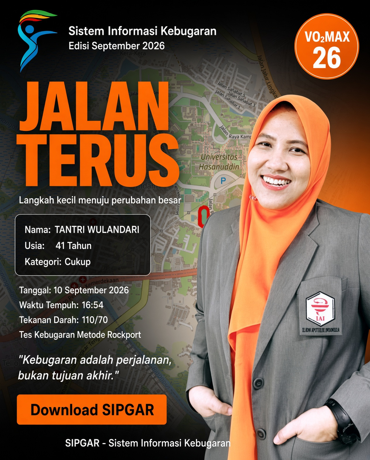 Cover hasil tes kebugaran TANTRI WULANDARI