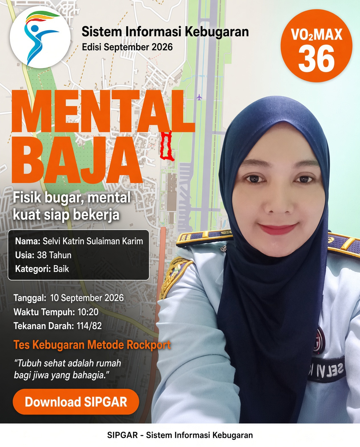 Cover hasil tes kebugaran Selvi Katrin Sulaiman Karim