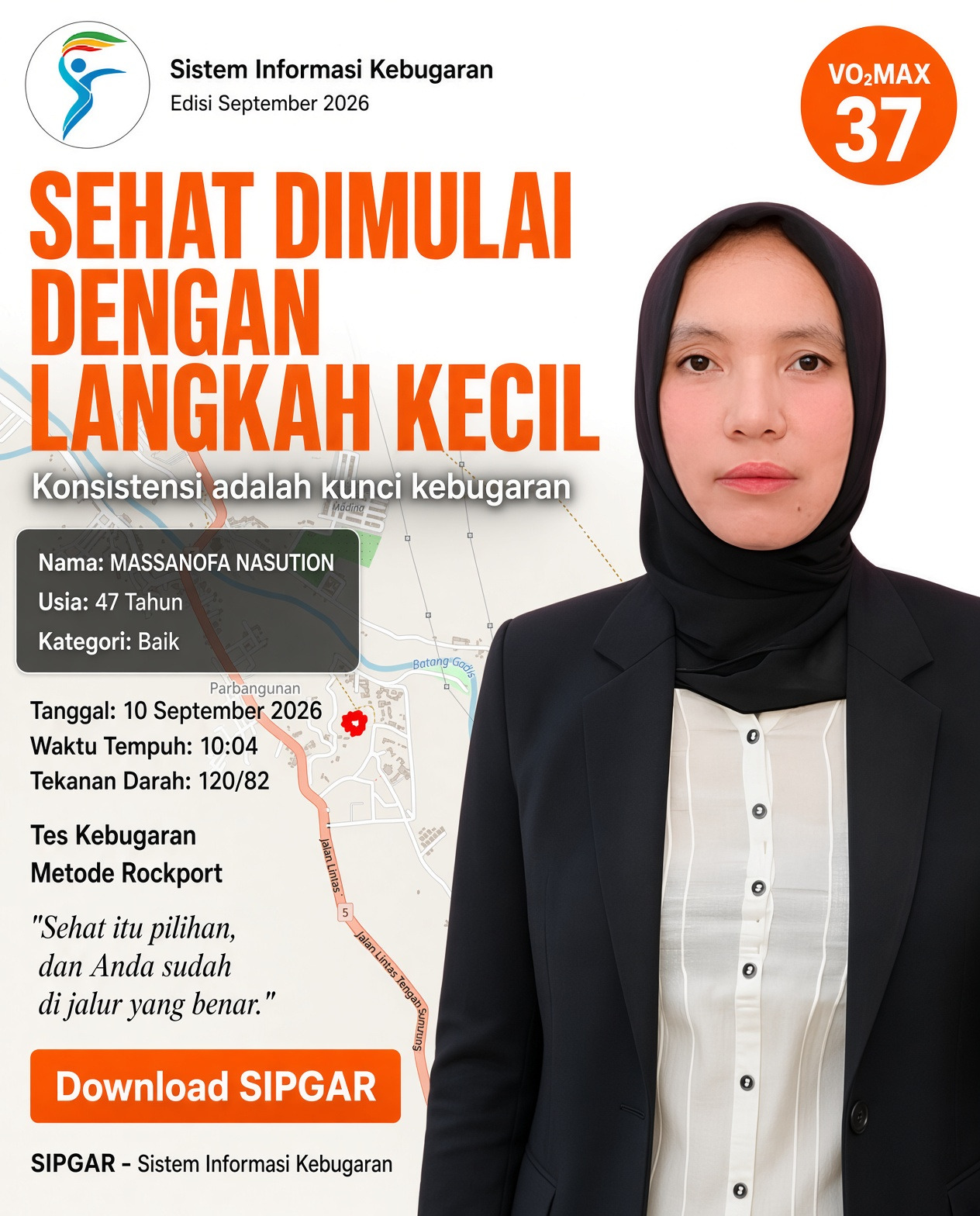 Cover hasil tes kebugaran MASSANOFA NASUTION