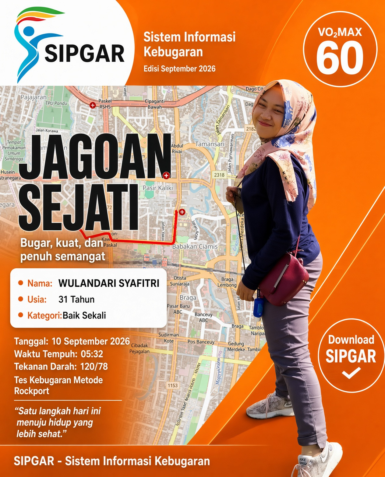 Cover hasil tes kebugaran WULANDARI SYAFITRI