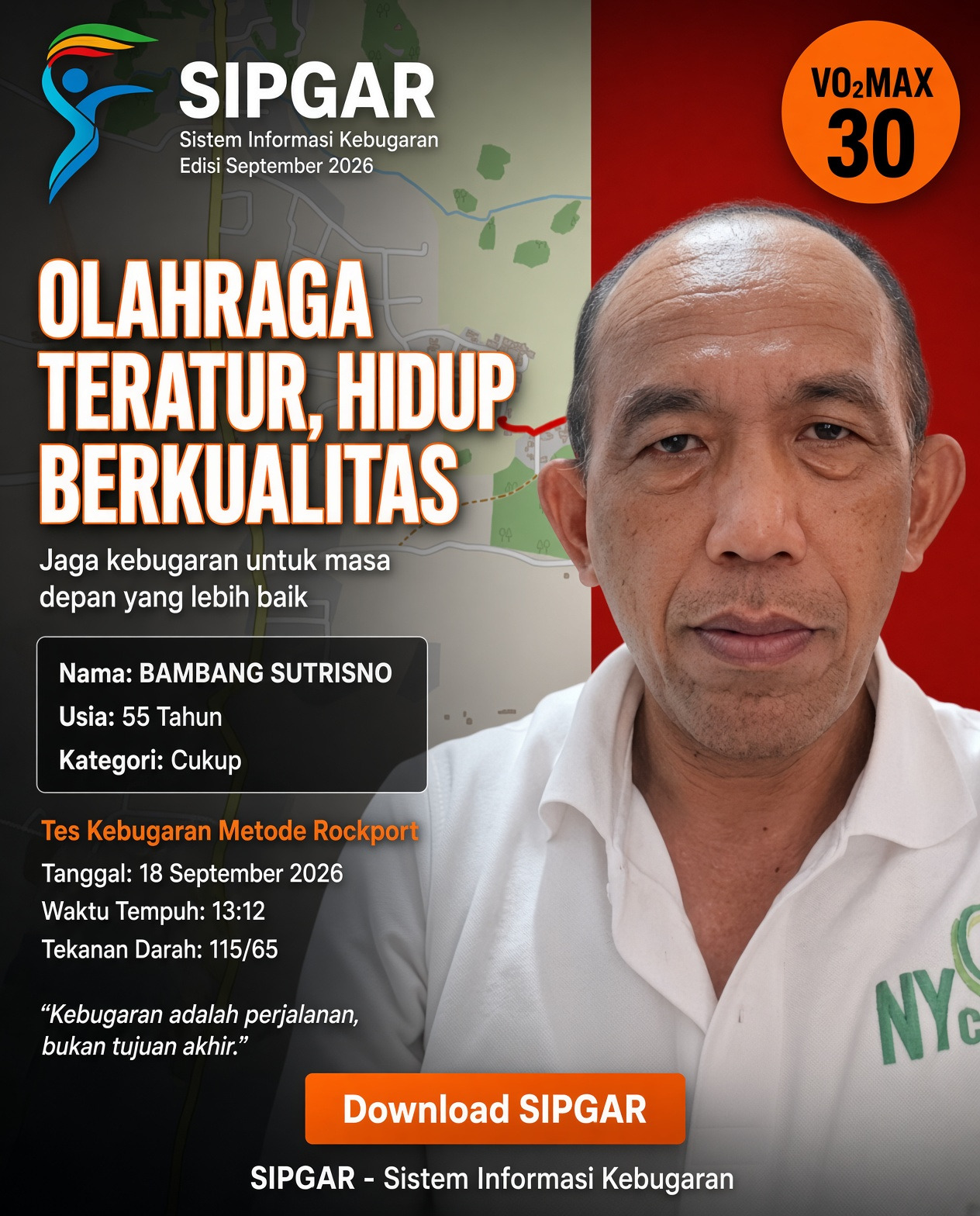 Cover hasil tes kebugaran BAMBANG SUTRISNO